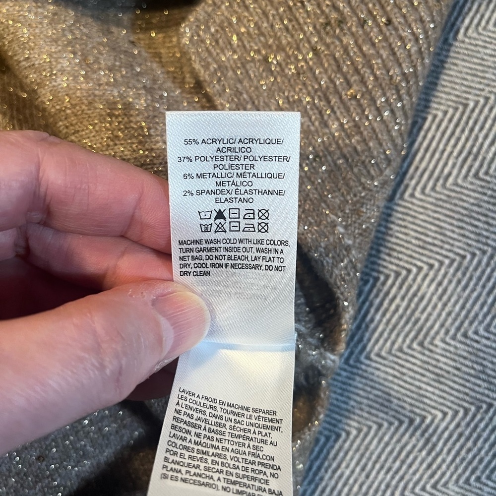 NWT Lucky Brand Gold V-Neck Sweater XL - Picture 12 of 13